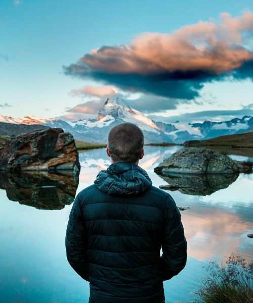 A boy surrounded by beautiful nature